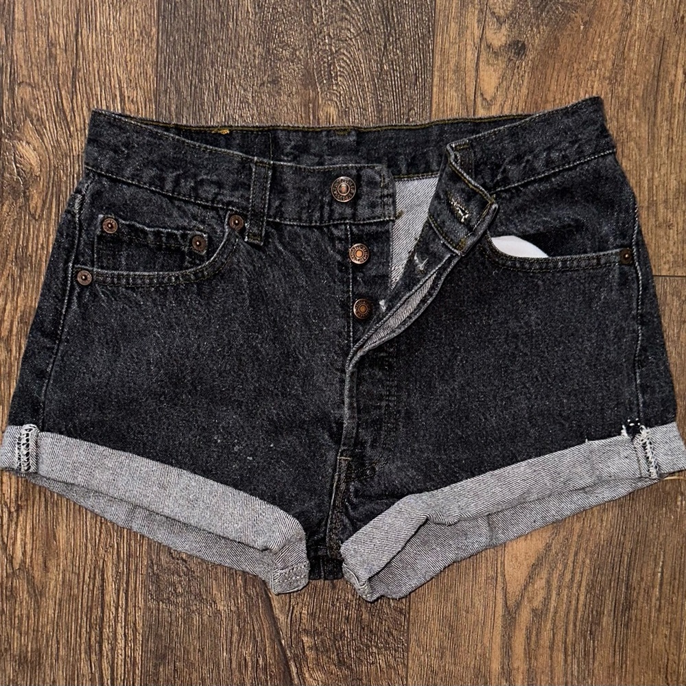 Vintage 90's Levi’s 501 Shorts Distressed Stone Wash Grunge Thrashed Jeans